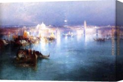 Venice Canvas Paintings - Venice from San Giorgio by Thomas Moran