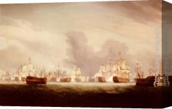 June Canvas Paintings - The Battle Of The Glorious 1st Of June 1794 by Thomas Whitcombe