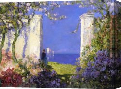 Mediterranean Canvas Paintings - A Magical Morning by Tom Mostyn