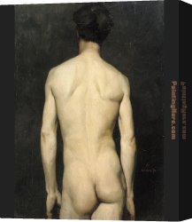 Nude Canvas Paintings - Albert Edelfelt male nude 1 by Unknown Artist