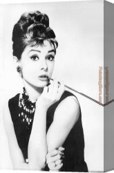 Artist's Canvas Paintings - Audrey Hepburn by Unknown Artist