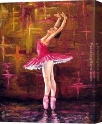 Artist's Canvas Paintings - Ballerina by Unknown Artist