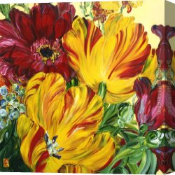 Profusion Canvas Paintings - Bobbie Burgers Reckless Profusion by Unknown Artist