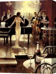 The Night Patrol at Smyrna Canvas Paintings - Brent Heighton Jazz Night Out by Unknown Artist