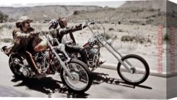 America Canvas Paintings - Captain America Easy Rider by Unknown Artist