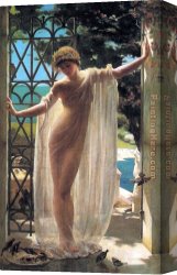 Lesbia And Her Sparrow Canvas Paintings - John Reinhard Weguelin Lesbia by Unknown Artist