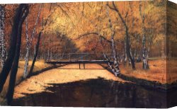 Autumn Landscape Canvas Paintings - landscape in autumn by Unknown Artist