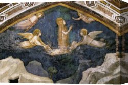 Angel Canvas Paintings - Life of Mary Magdalene Mary Magdalene Speaking to the Angels By Giotto di Bondone by Unknown Artist