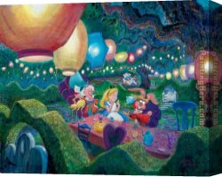 The Boating Party Canvas Paintings - MAD HATTER'S TEA PARTY by Unknown Artist