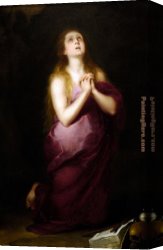 Murillo Canvas Paintings - Mary Magdalene By Murillo by Unknown Artist