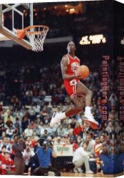 A Special Moment I Canvas Paintings - Michael Jordan Best Dunk Moment by Unknown Artist
