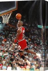 Artist's Canvas Paintings - Michael Jordan NBA by Unknown Artist