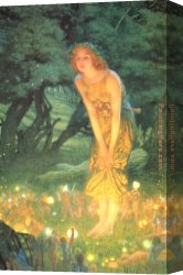 Artist's Canvas Paintings - Midsummer eve by Edward Robert Hughes by Unknown Artist