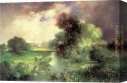 East Bergholt Rectory Canvas Paintings - moran East Hampton by Unknown Artist