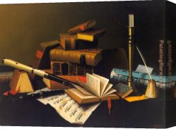 Music of The Soul II Canvas Paintings - Music and Literature by Unknown Artist