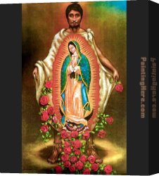Artist's Canvas Paintings - Our Lady of Guadalupe by Unknown Artist
