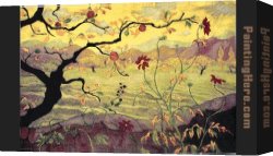Paul Ranson Canvas Paintings - paul ranson Apple Tree with Red Fruit by Unknown Artist