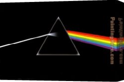 Pink Canvas Paintings - Pink Floyd the Dark Side of the Moon by Unknown Artist