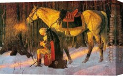 Valley of The Yosemite Canvas Paintings - Prayer At Valley Forge by Unknown Artist