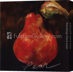 Pear Canvas Paintings - Red Pear by Unknown Artist