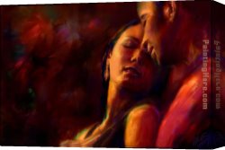 Artist's Canvas Paintings - sweet breath by Unknown Artist