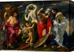 Lodovico Canvas Paintings - the Judgement of Paris by Lodovico David by Unknown Artist