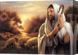Artist's Canvas Paintings - The Lord is My Shepherd by Unknown Artist