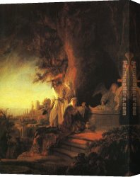 Baptism of Christ Canvas Paintings - The Risen Christ Appearing to Mary Magdalen Rembrant by Unknown Artist
