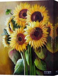 Artist's Canvas Paintings - The SunFlowers by Unknown Artist