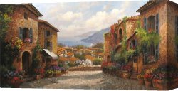 Town Canvas Paintings - Town by Paul Guy Gantner by Unknown Artist