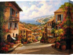 Town Canvas Paintings - Town II by Paul Guy Gantner by Unknown Artist