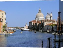 The Doge's Palace From The Entrance to The Grand Canal Canvas Paintings - Venice's Grand Canal by Unknown Artist