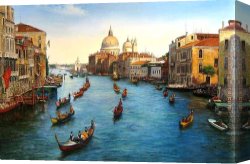 Artist's Canvas Paintings - Venice Grand Canal by Unknown Artist