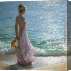 Walk Canvas Paintings - Walk on The Beach XI by Unknown Artist
