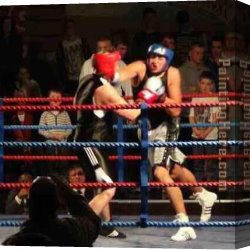 Boxing Canvas Paintings - WESLEY BOXING by Unknown Artist