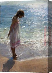 Walk Canvas Paintings - Walk on The Beach II by Vicente Romero Redondo