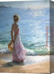 Walk Canvas Paintings - Walk on The Beach X by Vicente Romero Redondo