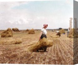 Gilbert Canvas Paintings - Harvest by Victor Gabriel Gilbert