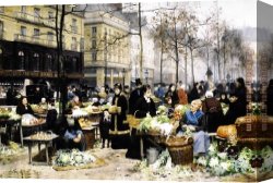 Gilbert Canvas Paintings - Market Day by Victor Gabriel Gilbert