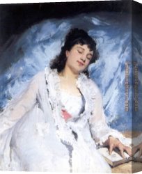 Gilbert Canvas Paintings - Sweet Repose by Victor Gabriel Gilbert