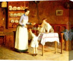 Gilbert Canvas Paintings - The Children's Taste by Victor Gabriel Gilbert