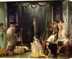 Model Canvas Paintings - Zeuxis choosing a model for Helen by Victor Mottez