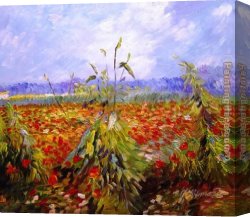 Poppies 1886 Canvas Paintings - A Field With Poppies by Vincent van Gogh