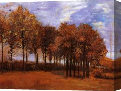 Evening Landscape at East Bergholt Canvas Paintings - Autumn Landscape by Vincent van Gogh