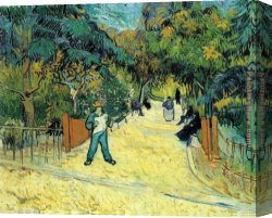 The Bedroom at Arles Canvas Paintings - Entrance to the Public Garden in Arles by Vincent van Gogh