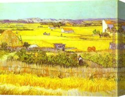 Evening Landscape at East Bergholt Canvas Paintings - Harvest Landscape by Vincent van Gogh