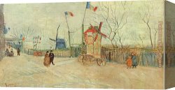 A Holiday Gathering Canvas Paintings - Holiday at Montmartre by Vincent van Gogh