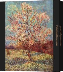 Pear Tree Canvas Paintings - Peach Tree in Bloom by Vincent van Gogh