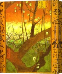 Pear Tree Canvas Paintings - Plum tree in Bloom  after Hiroshige by Vincent van Gogh