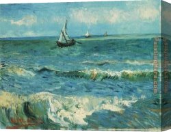 Marie Canvas Paintings - Seascape at Saintes Maries 1 by Vincent van Gogh